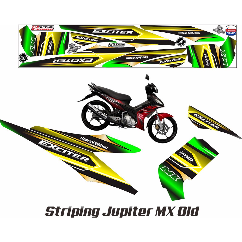 STRIPING MOTIF STICKER STRIPING VARIASI YAMAHA JUPITER MX OLD VARIASI SIMPLE VARIASI BARU JUPITER MX