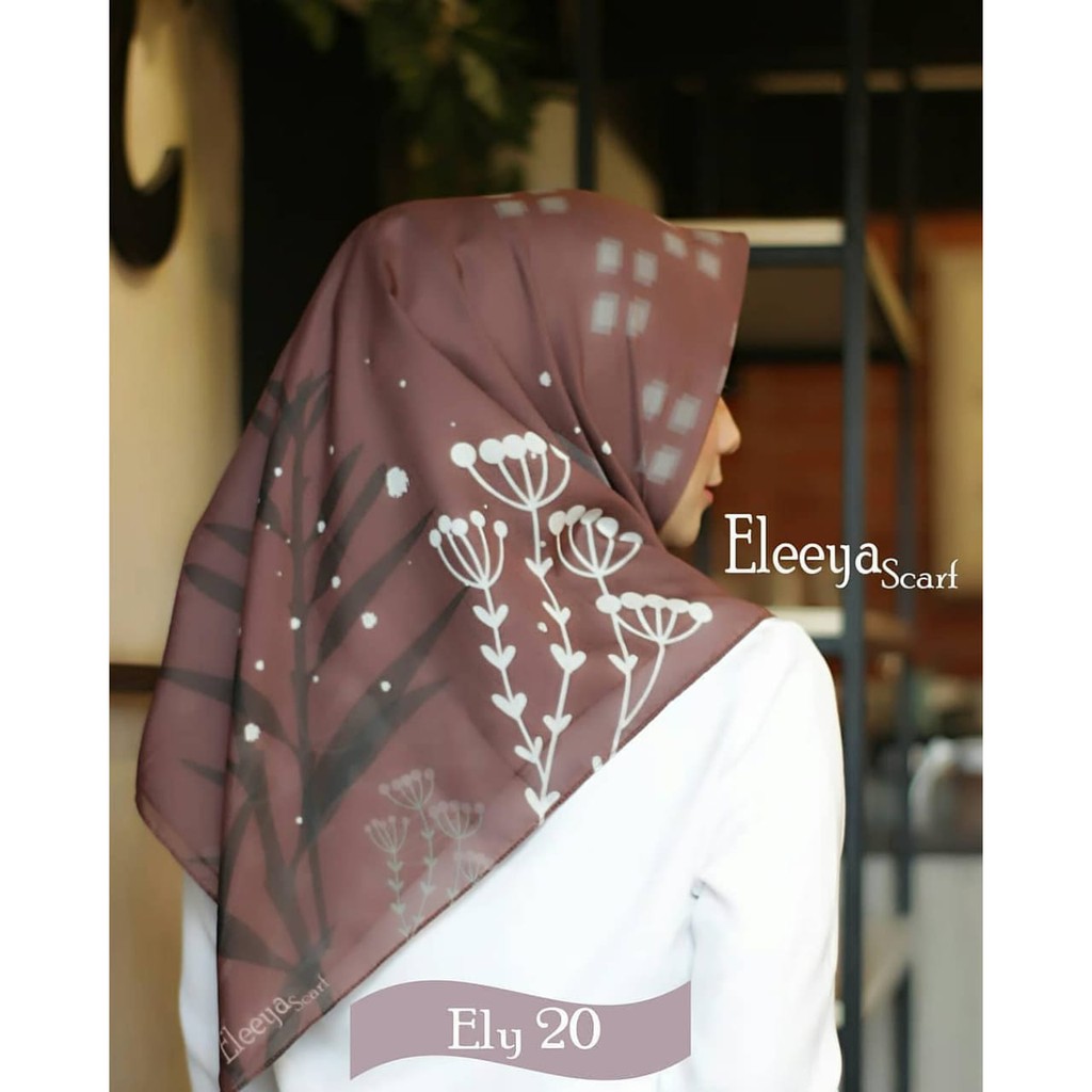 HIJAB SEGIEMPAT MOTIF ELY 20 II Eleeya Scarf