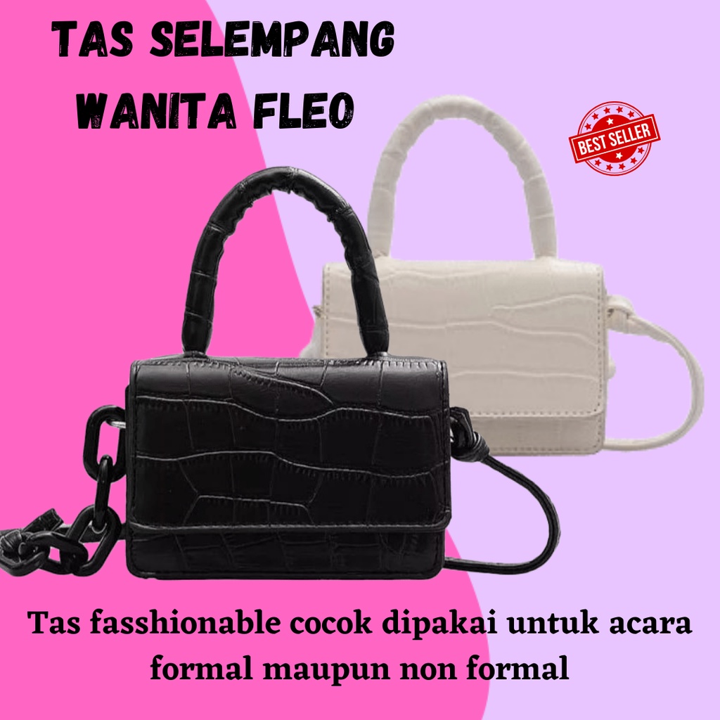 PROMO!! Tas Mini Selempang / Tas Bahu Wanita / Tas FLEO / Tas Handbag Gagang / Tas Terbaru Wanita