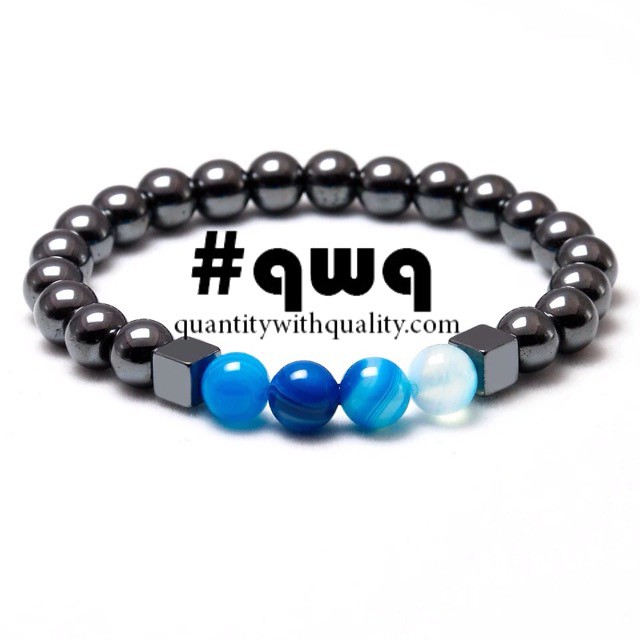 gelang batu aquamarine hematite blustin badar besi natural healing top aksesoris supplier craft