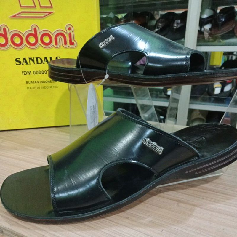 sandal kulit pria dodoni Sorong/kokop ULK 939 black dijamin ORI 100%