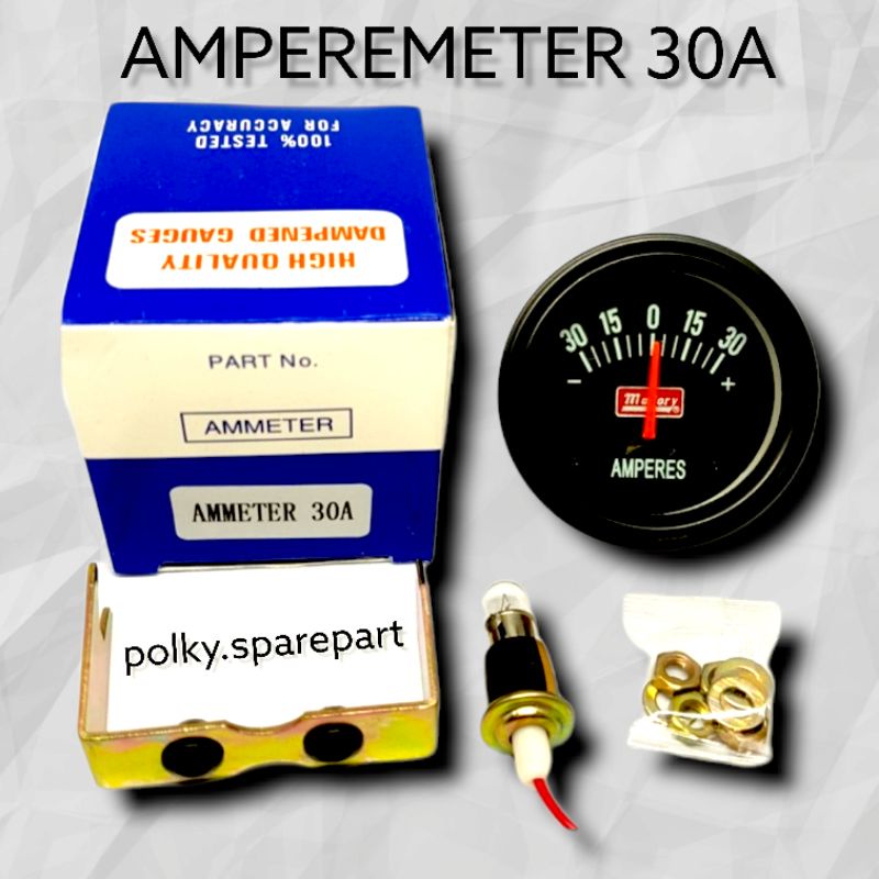 POLKYSPAREPART AMPEREMETER 50A 30A AMPERE