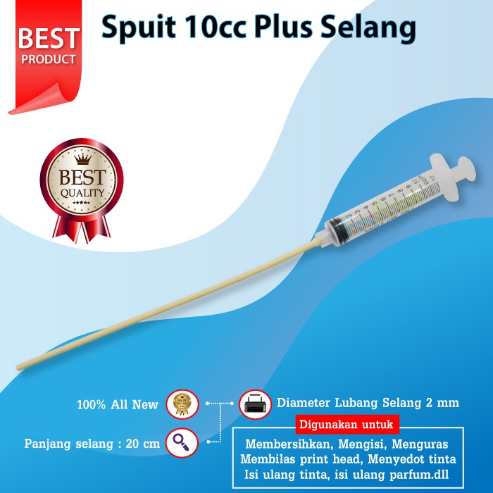 Spuid 10cc Plus Selang / Suntikan 10ml + Selang