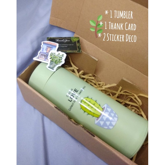 HAMPERS BOX TUMBLER KAKTUS / KADO ULANG TAHUN / HADIAH WISUDA