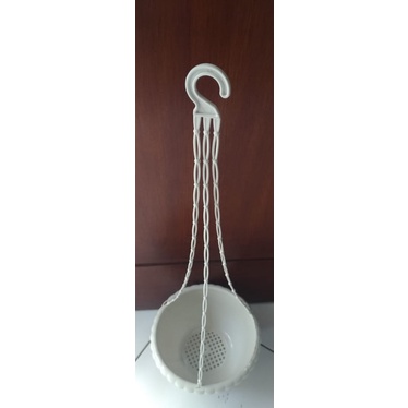 KLF - Pot Bunga Gantung SHALLOM Putih 25 cm