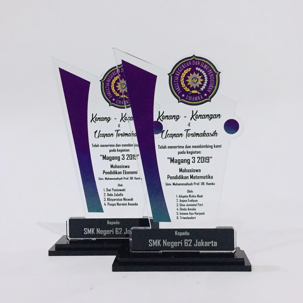 PLAKAT AKRILIK TROPHY PIALA PLAKAT CUSTOM UK 20X10 PLAKAT AKRILIK TROPHY PIALA PLAKAT CUSTOM UK 20X10
