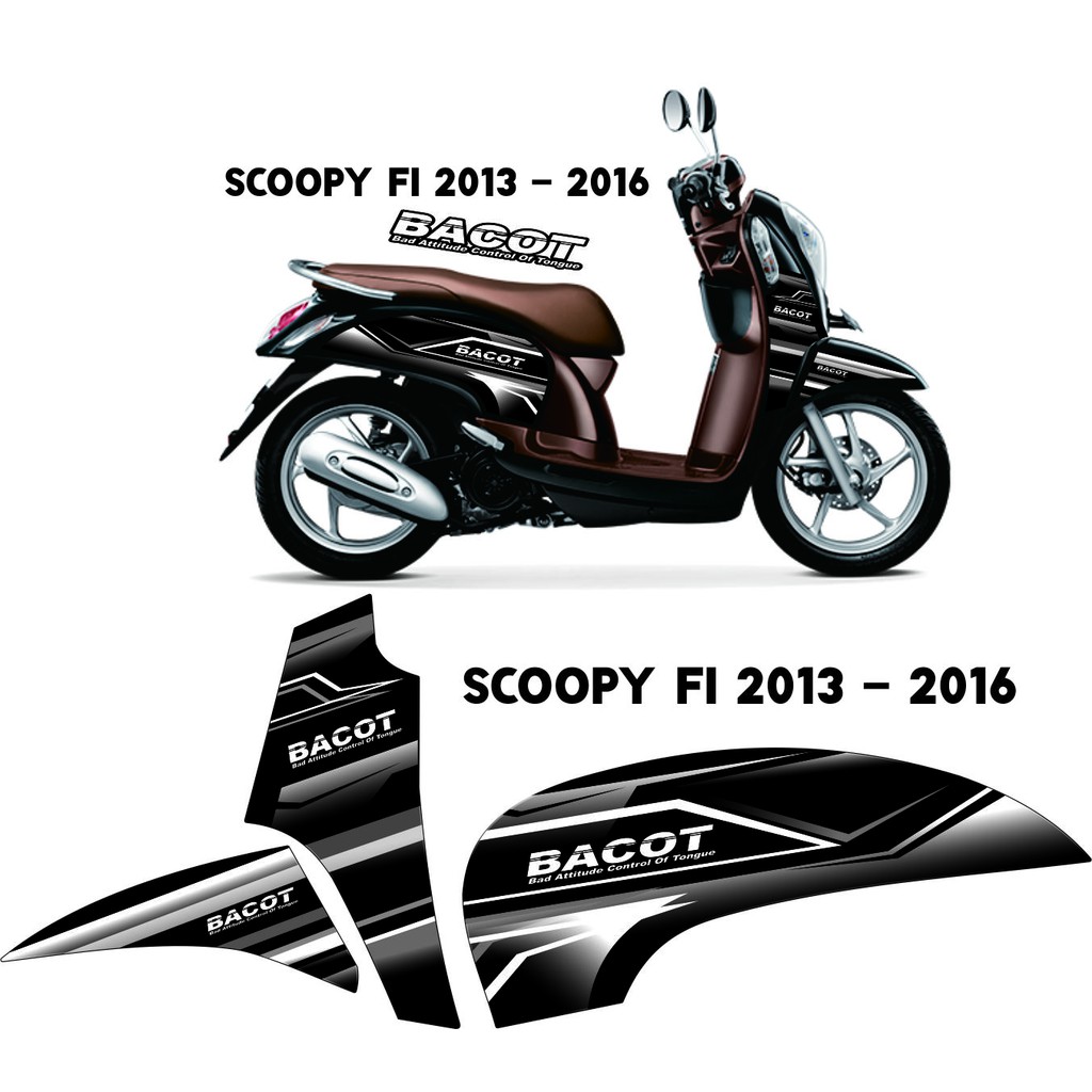 STICKER / STRIPING VARIASI SCOOPY FI RACING SCOOPY SPORTI MATIC SCOOPY FI 2013-2016 STRIPING RACING