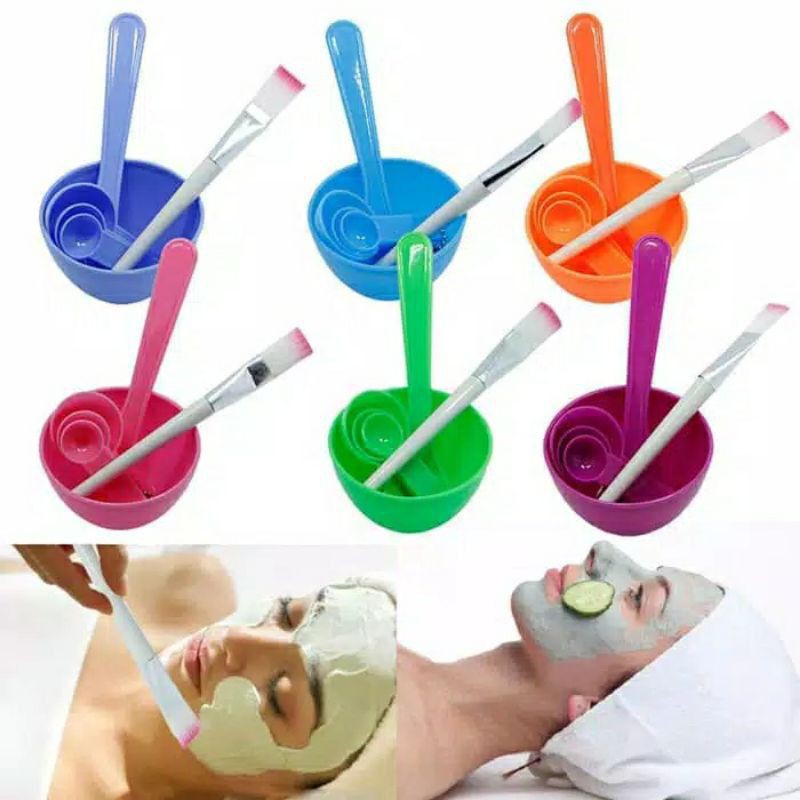 SET KUAS MANGKUK MASKER / MANGKUK MASKER / SET KUAS 4 IN 1/ APLIKATOR MASKER