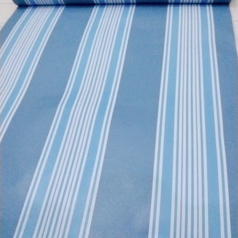 Wallpaper roll 8m x 45 cm salur biru 1 roll