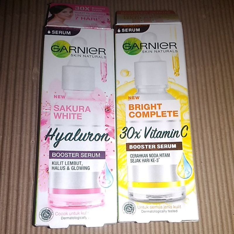 [30 ml / 15 ml] Garnier Sakura White Hyaluron 30x Booster / light complete vitamin C / Anti acne Serum Skin Care