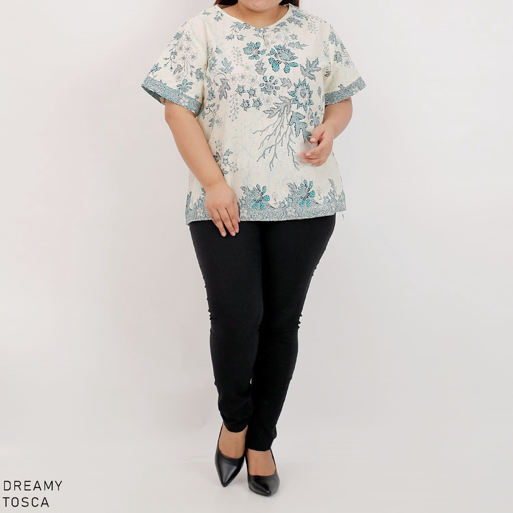 DREAMY - Atasan Batik Blouse Batik Modern Wanita Cheongsam JUMBO XXL