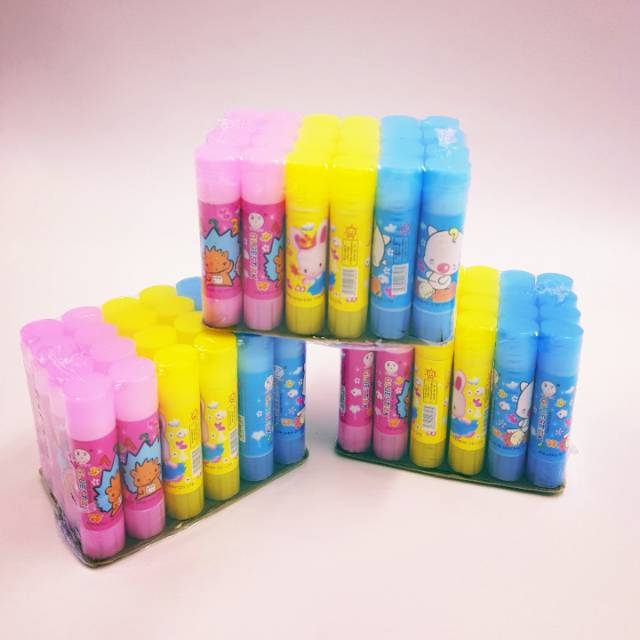 Lem stik (1pak=24pc) ukuran KECIL 10gram/ Lem stick / Lem murah / Lem fancy / Glue Stik Fancy-2