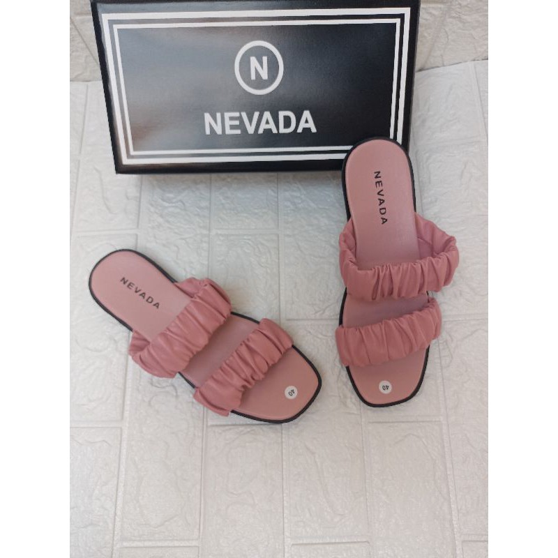 Sandal Nevada Slop Kerut 02 | Grosir sandal cewek murah