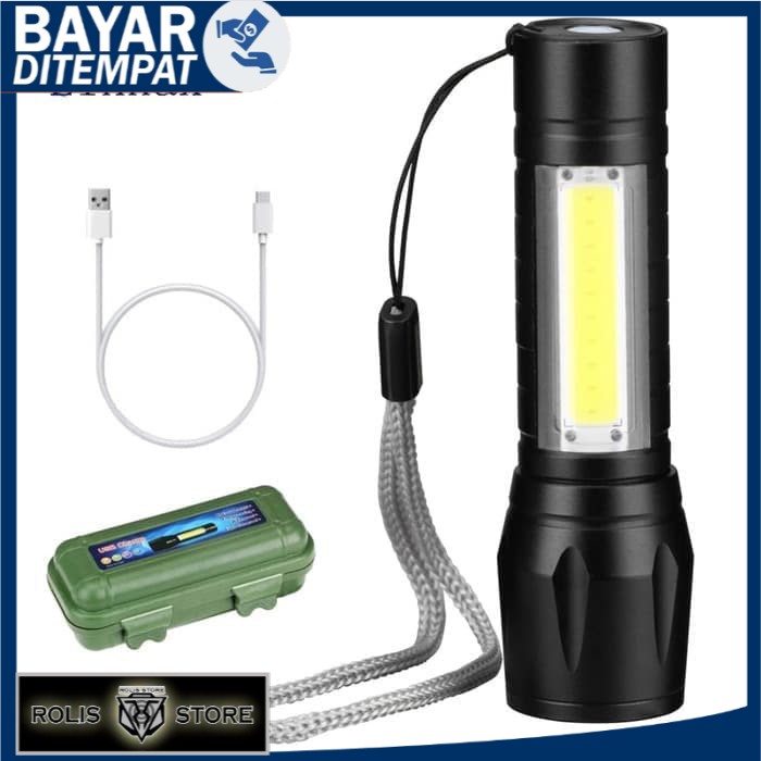 Promo Senter XPE USB cob mini usb recharger zoom led Q5