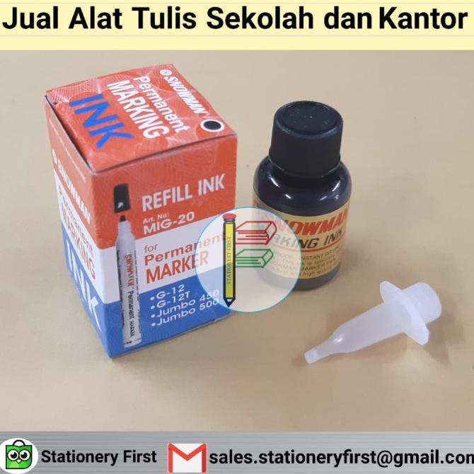 

BOLEH DROPSHIP Tinta Isi Ulang Refill Permanent Ink Spidol Snowman MIG-20 Grosir