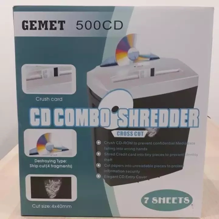 GEMET 500CD MESIN PENGHANCUR KERTAS PAPER SHREDDER CROSS CUT