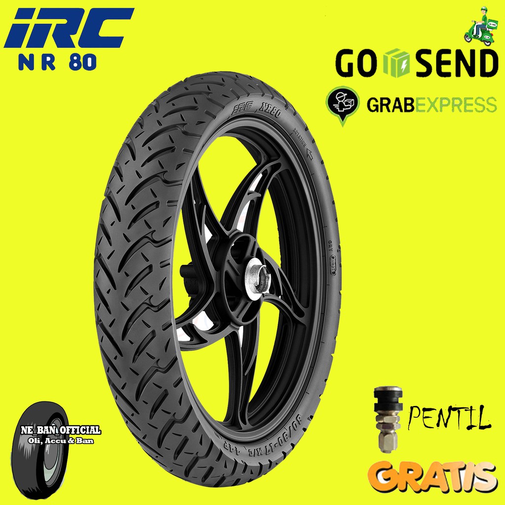 BAN MOTOR MATIC IRC NR80 70/90 RING 14 Tubeless Terbaru