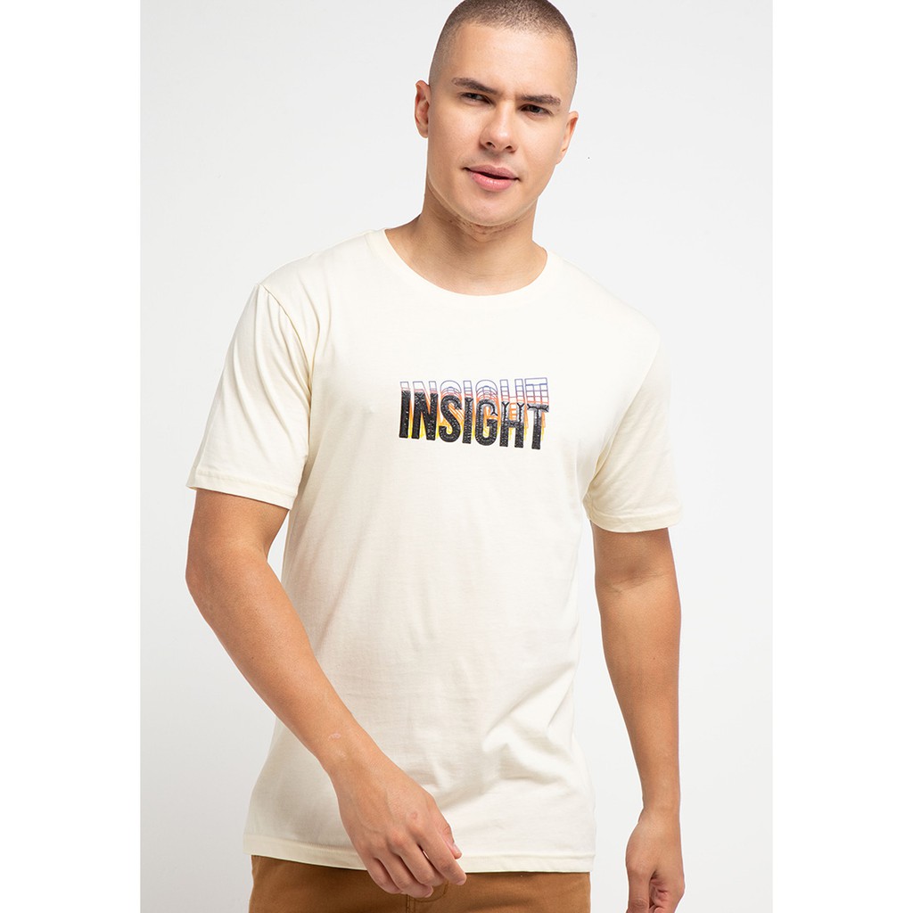 Insight Kaos Pria Lengan Pendek Cream Six Amore Tee Planet Surf