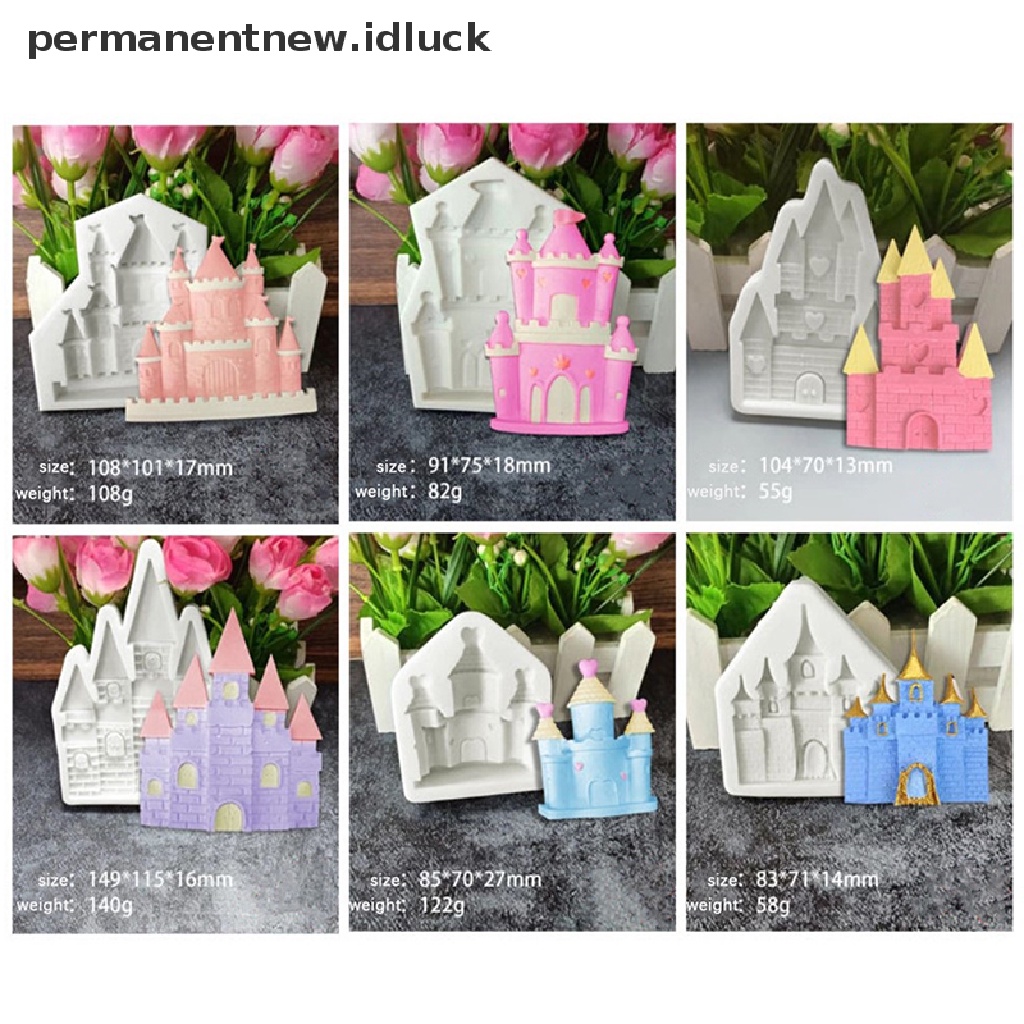 1 Pc Cetakan Fondant Bentuk Kastil Natal Bahan Silikon Resin Epoksi UV