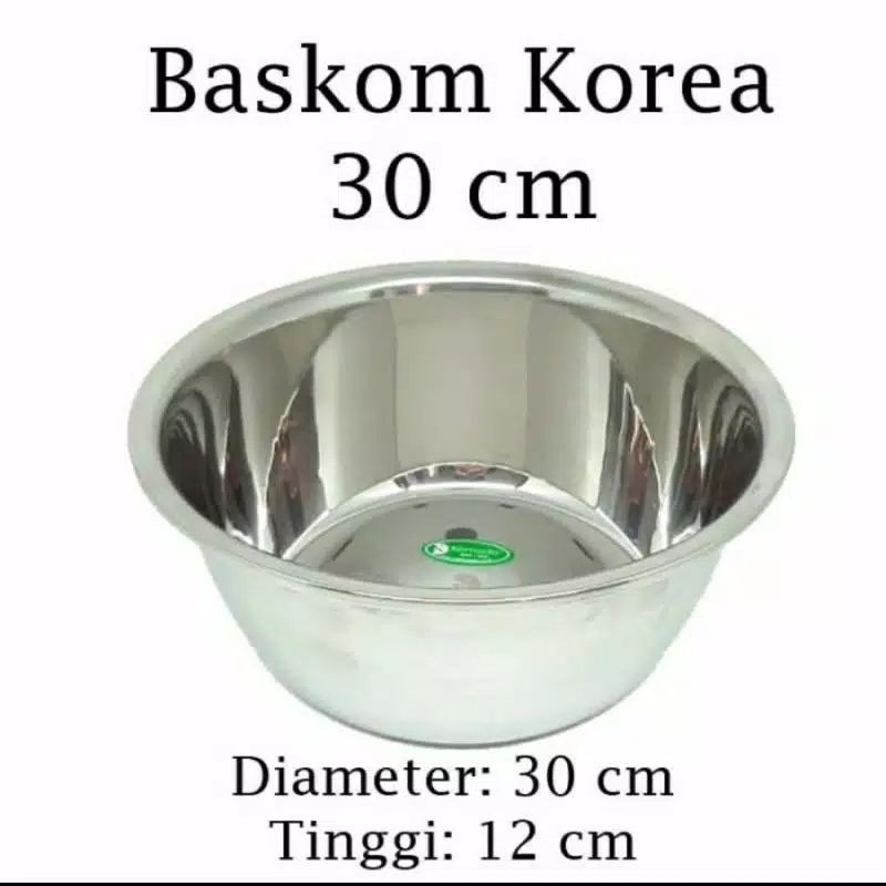 BASKOM  BESAR 30CM KOREA TEBAL DAN TINGGI