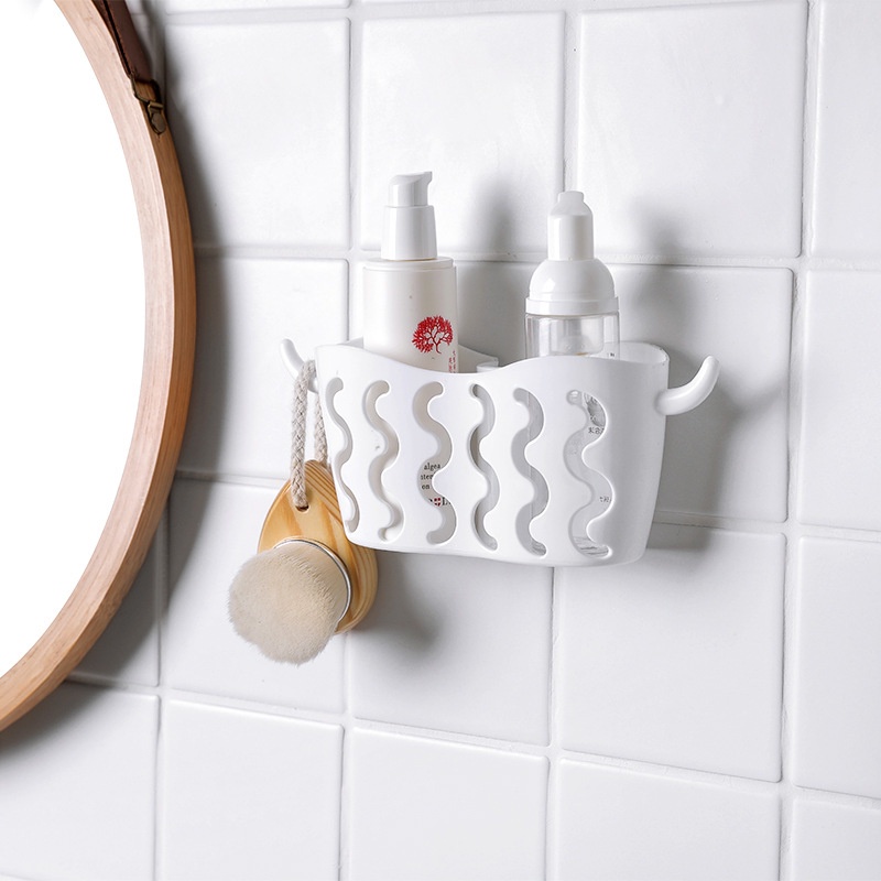 Wall Suction Bathroom Rack Faucet Sink Corner Hanging Basket Punch-Free Strainer Storage Sponge Holder Kitchen Organizer