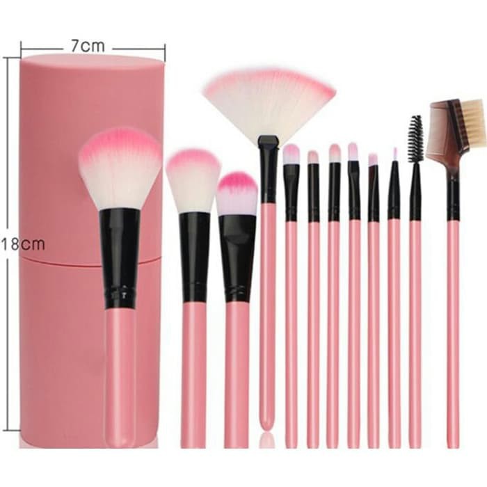 Brush Tabung | Kuas MakeUp Set 12 pcs