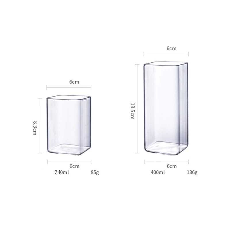 TD-DA One Two Cups Gelas Minuman Borosilicate Glass - KT006