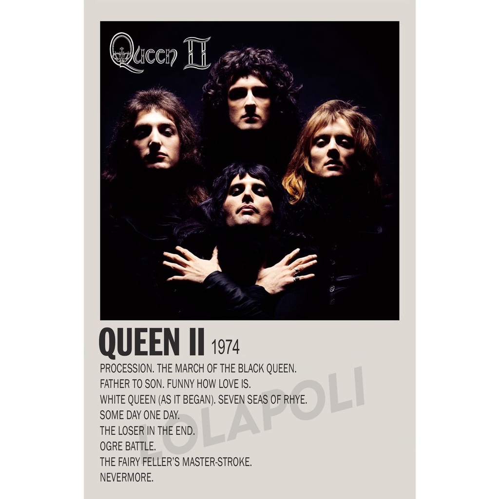 Poster Cover Album Queen II - Queen