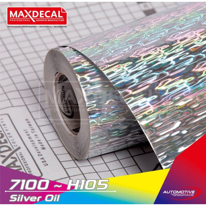 

Maxdecal H105 Hologram 60cm Silver Oil Skotlet Cutting Print Meteran