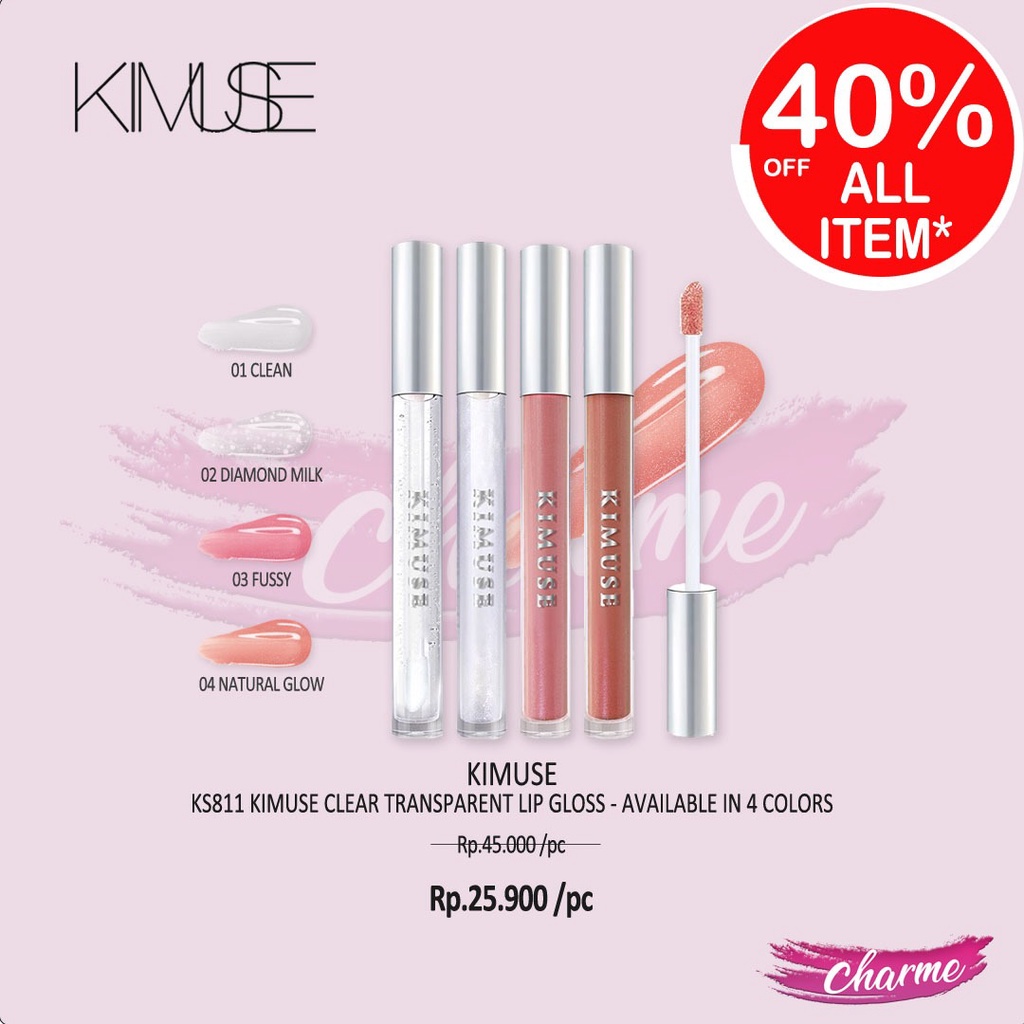 (READY&amp;ORI) Kimuse Clear Transparent Lipgloss Lip Glossy KS811 811 transparan bening