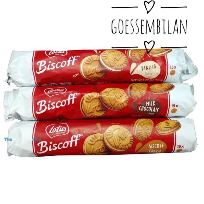 

Lotus biscoff sandwich biscuit cookies 150gr (vanilla / milk chocolate / biscoff)