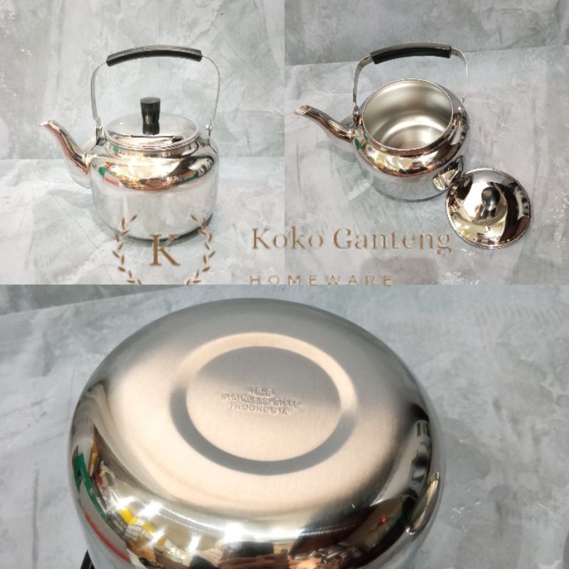 Bima Tea Kettle Teko Stainless Steel 1.6 Liter 3 Liter 541 542 SUS 304