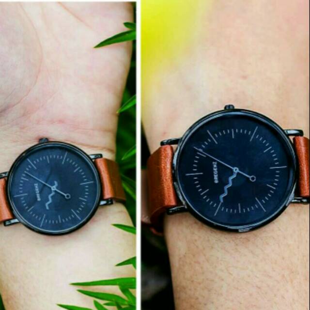 Jam Tangan Couple Bregenz kulit Coklat Bgz1010 Original