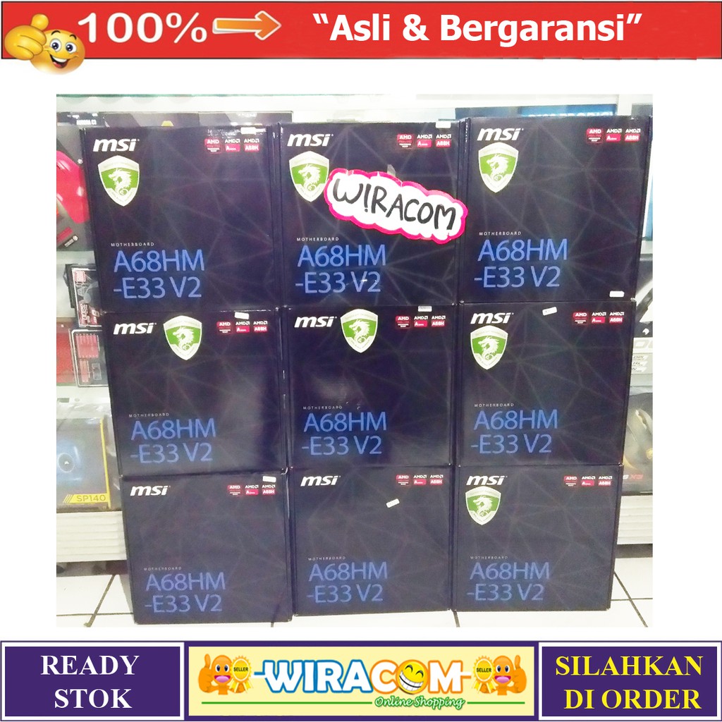MSI A68HM-E33 V2 AMD A68H FM2+ DDR3 Micro ATX Motherboard RESMI