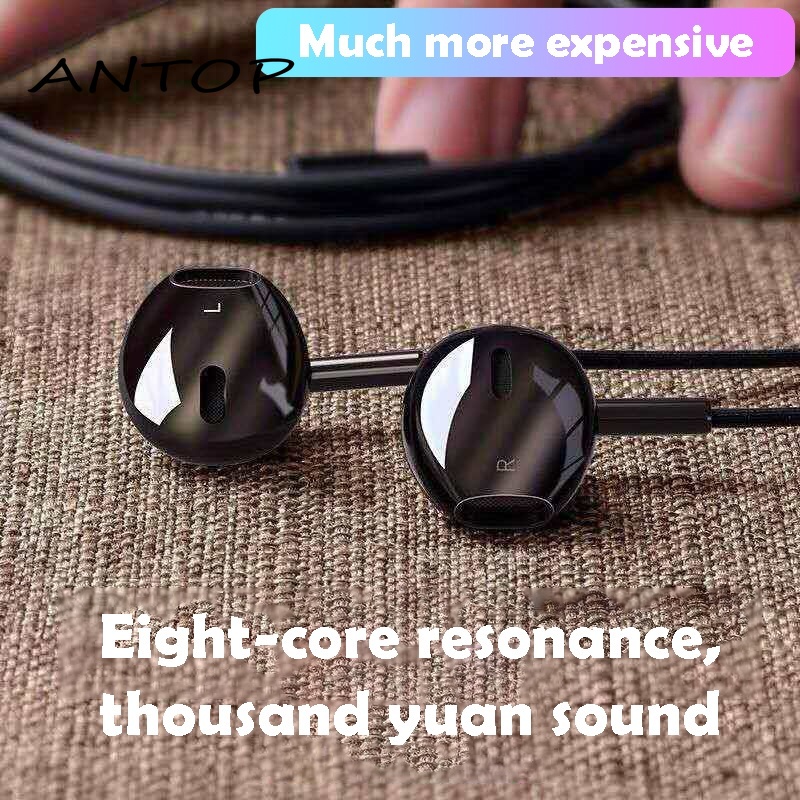 Earphone Berkabel Universal Jack Earphone Menyesuaikan Volume Untuk Headset/Headphone Android  ANTOP