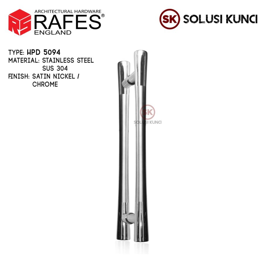 Handle Pintu / Tarikan Pintu Depan RAFES ENGLAND SUS 304 (HPD 5094)