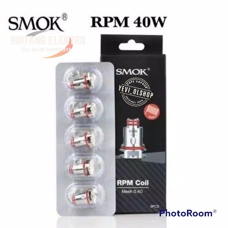 Terbaru Cod ORIGINAL HARGA 5 BIJI KOIL SMOKE RPM 40 MESH 0,4 OHM PER 5 KOIL
