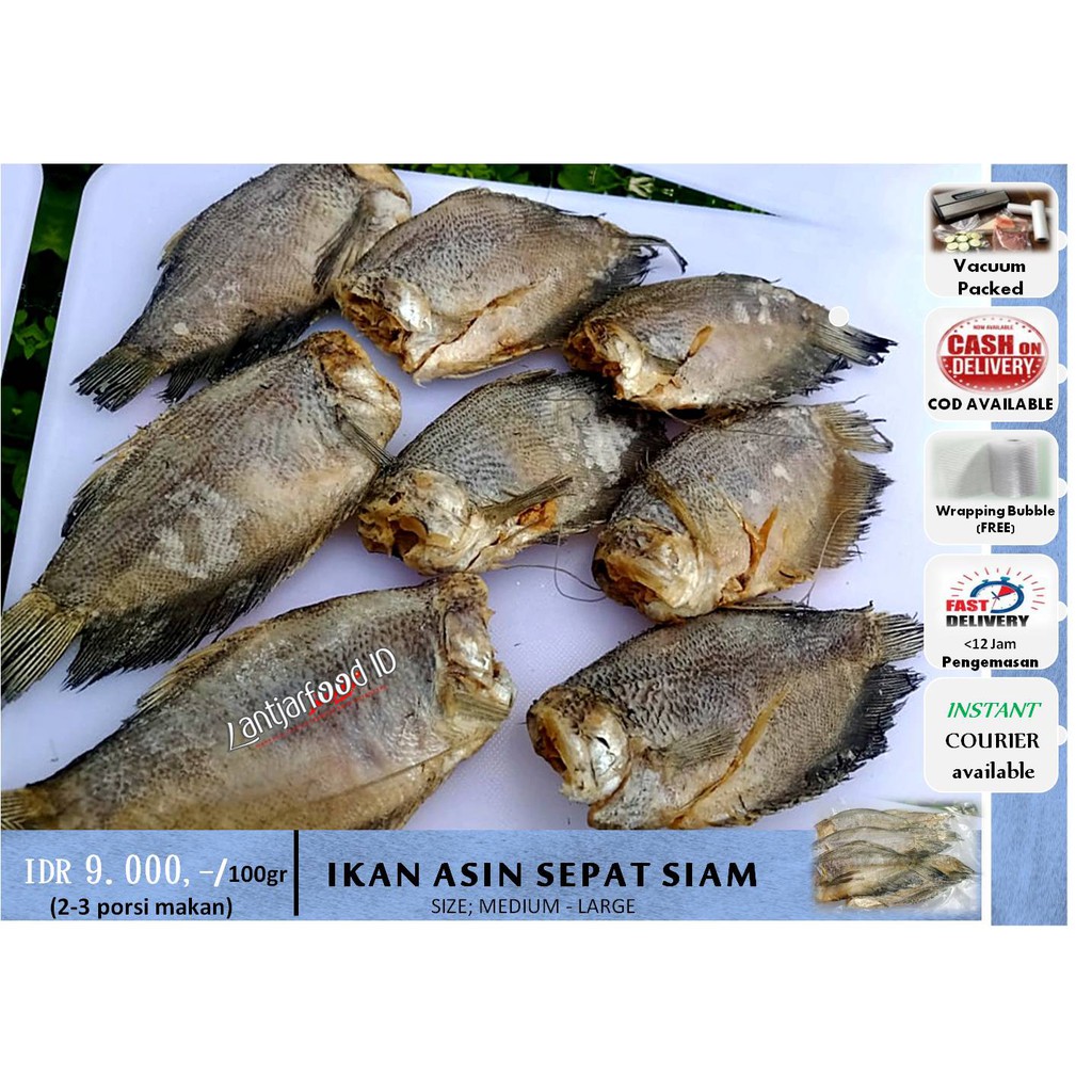 

IKAN ASIN SEPAT SIAM ASLI KALIMANTAN - BIG SIZE 1 ONS ISI 2/3