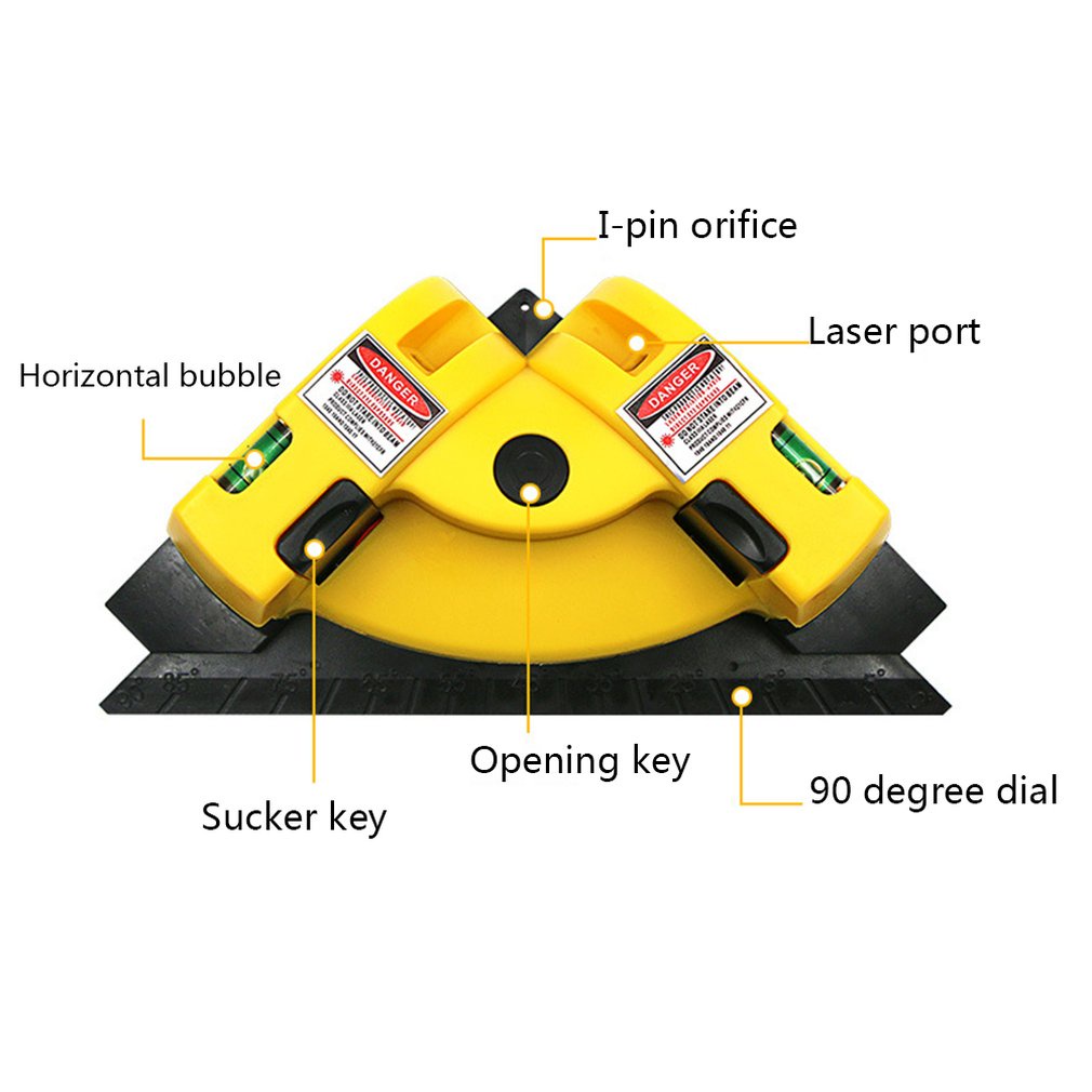 LV-01 Proyeksi Garis Laser Alat Ukur Siku Laser Sudut Horisontal Vertikal 90-5
