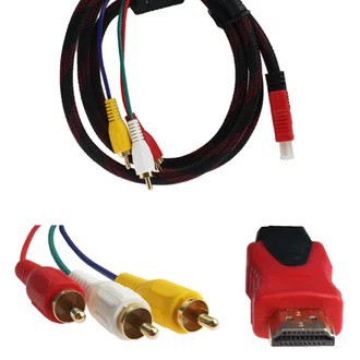 Kabel Converter HDMI to RCA Panjang 1.5M/Kabel HDMI TO RCA/AV 1,5M Jaring Gold Plated