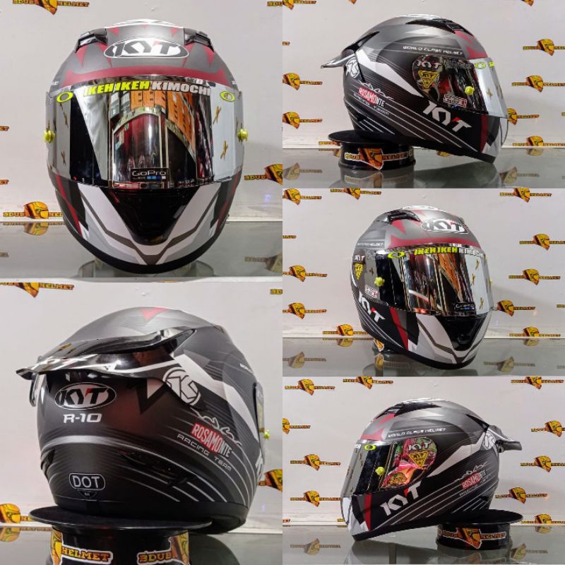 Helm KYT R10 AquaMarine /Aqua blue Paket Ganteng (Ongkir Termurah 2kg)-GANTENG RASAMONTE-3