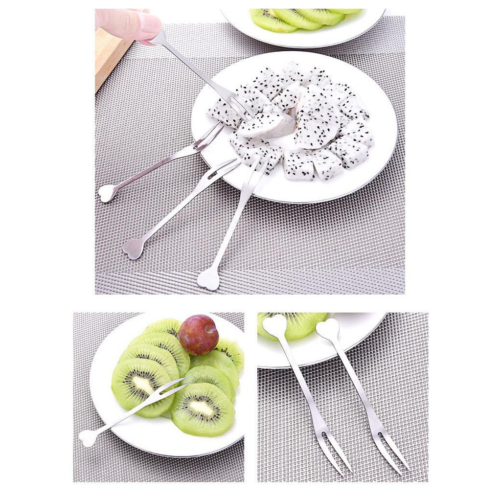 Garpu Kecil Mini Garpu Kue Buah Dessert Stainless Steel