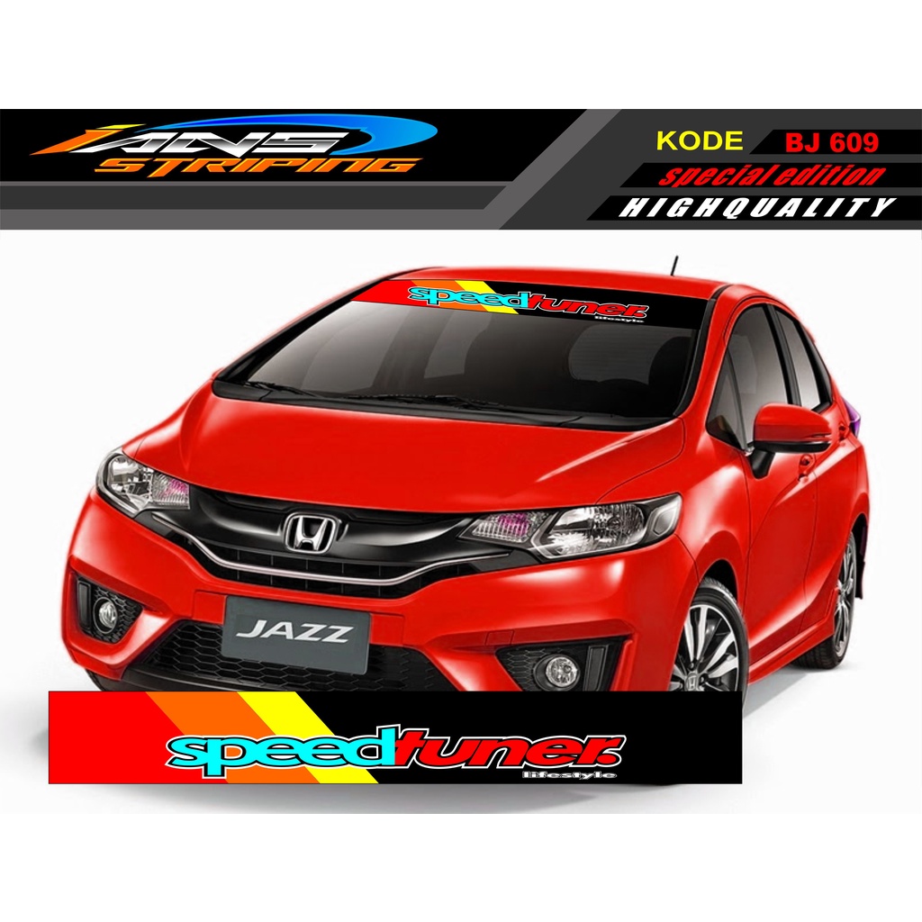 STICKER KACA DEPAN MOBIL JAZZ / BRIO / AGYA / AYLA / YARIS / MOBILIO / SEDAN BJ609