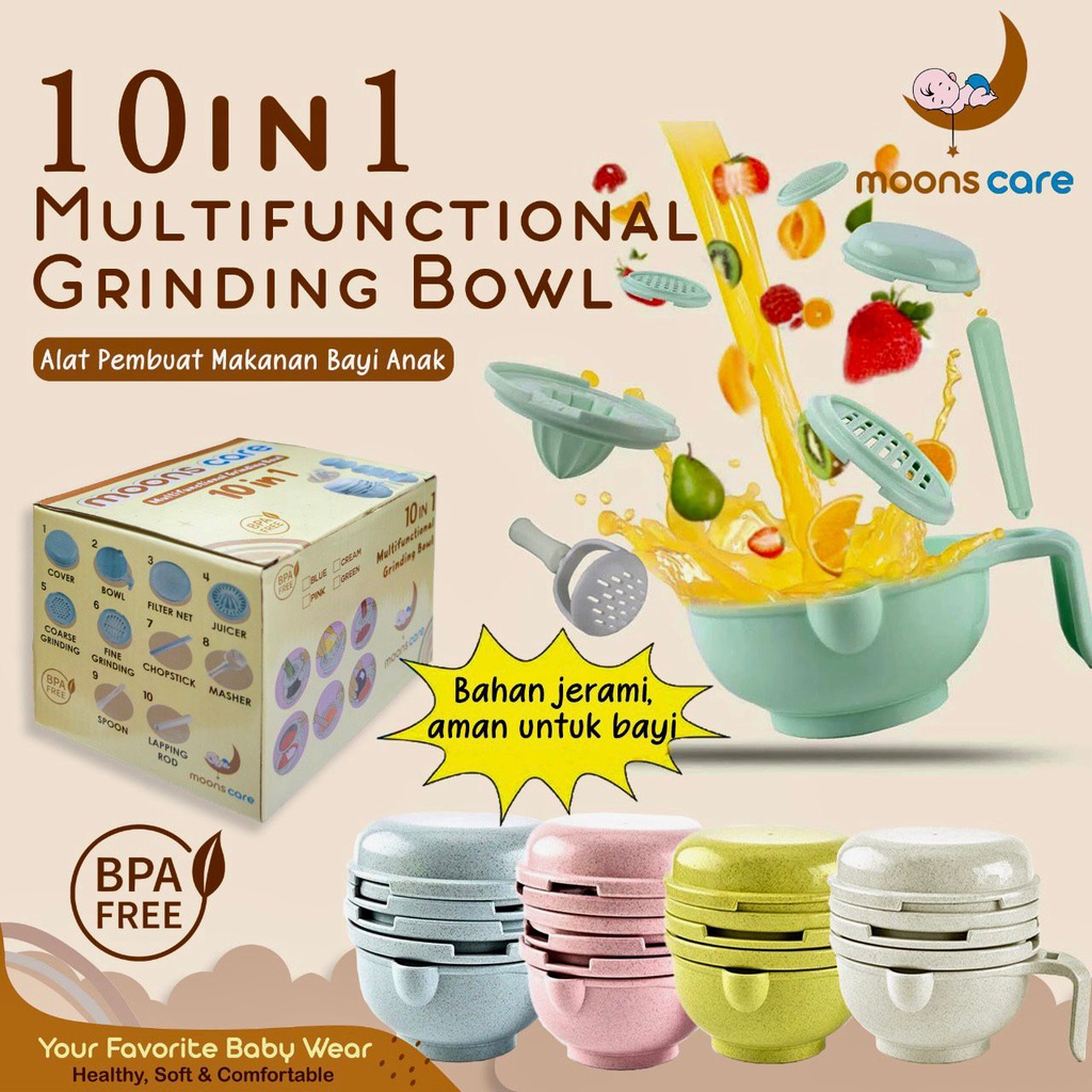 READY BANDUNG Alat pembuat makanan bayi/Baby Food Maker Grinding Bowl GRINDING BOWL PEMBUAT MAKANAN ANAK DAN BAYI PENGHALUS MAKANAN BAYI ALAT PENGHALUS MAKANAN BAYI GRINDING KIDDY GRINDING KIDY