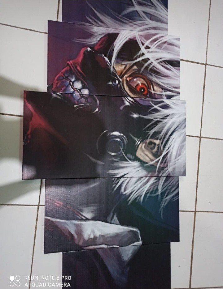 Hiasan Dinding Minimalis - Wall Art Anime 5 Panel Tokyo Ghoul 011