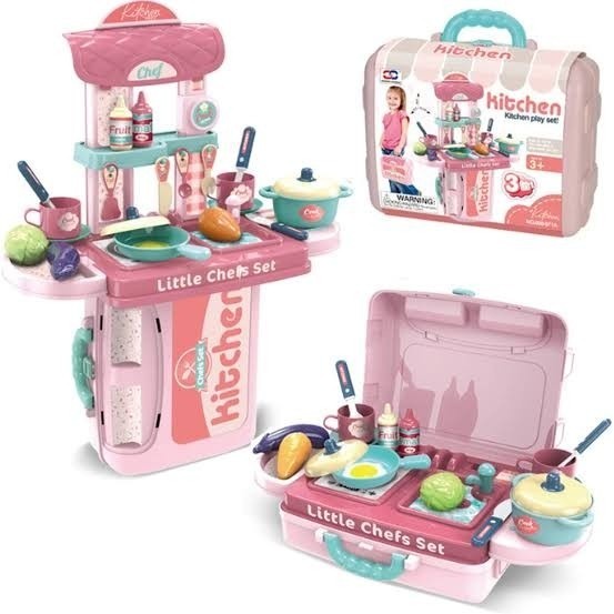 BEST SELLER Mainan Montessori Anak Perempuan 3 4 5 Tahun Mainan Belajar Masak Masakan set / Kitchen 3in1 Play Set Little Chefs Set No.A333-26  - Kado Mainan Anak Perempuan Murah Mainan Dapur