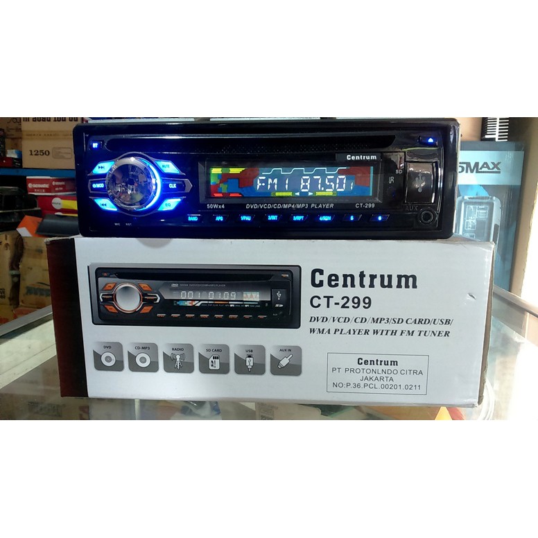 Tape Mobil CENTRUM CT-299 BLUETOOTH.DVD.USB.MP3.MP4.FM BERKUALITAS