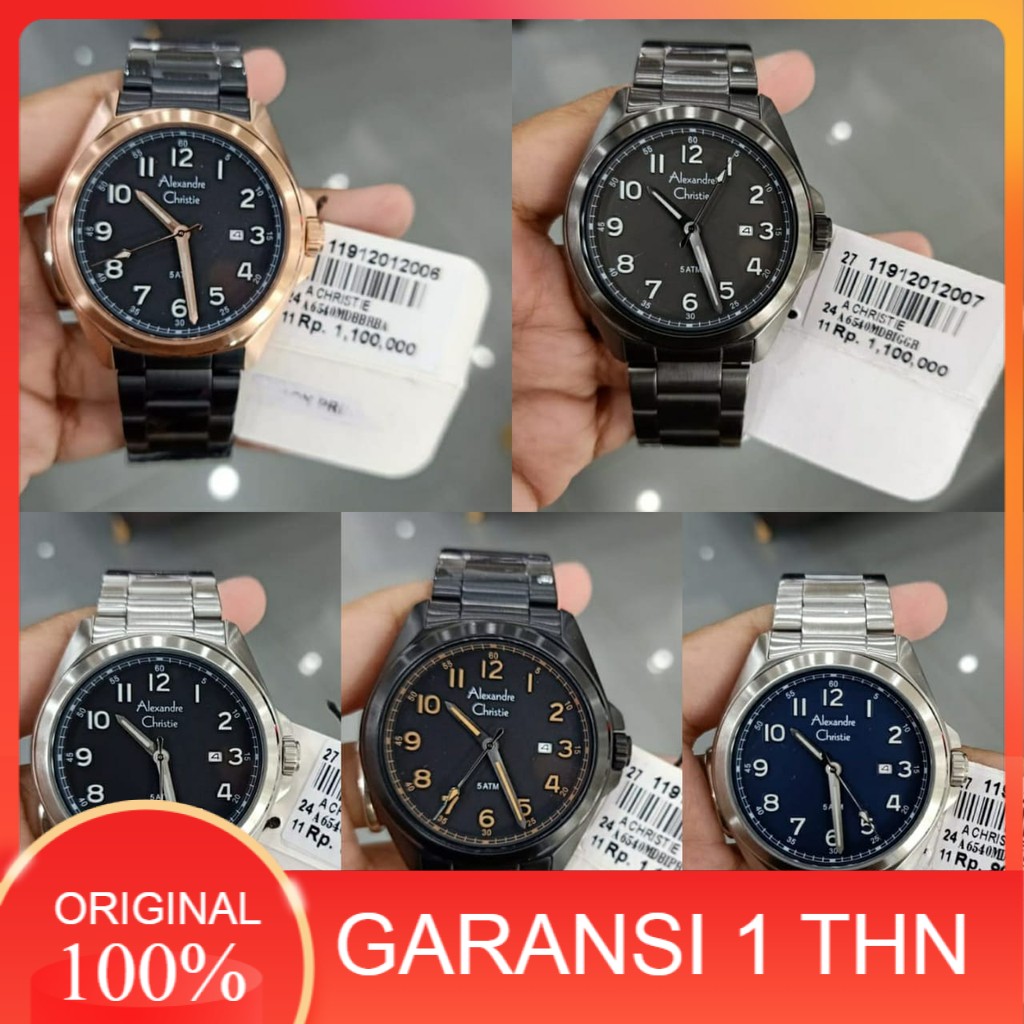 JAM TANGAN PRIA ALEXANDRE CHRISTIE AC 6540 AC6540 BLACK ORIGINAL BERGARANSI