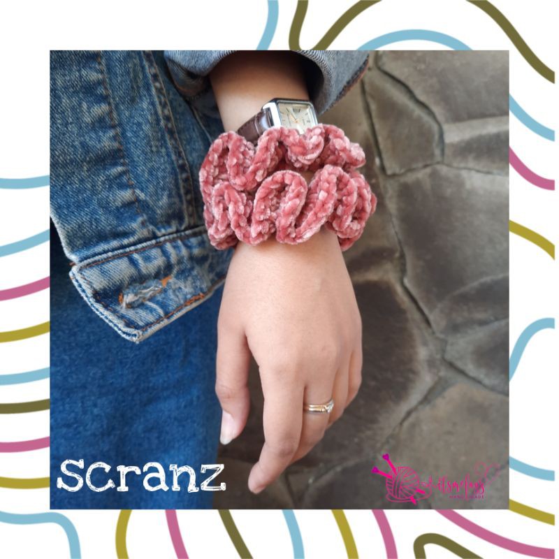 Ikat Rambut Scrunchies Rajut