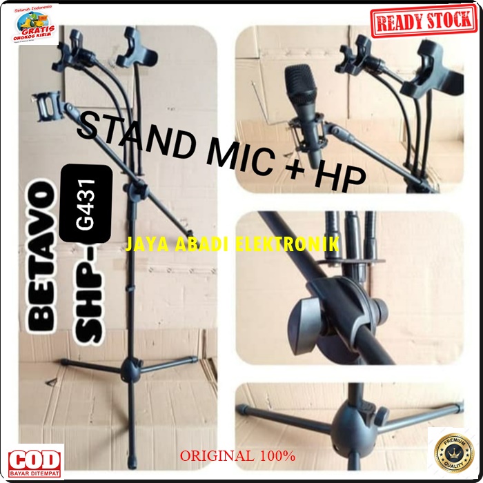 G431 STAND MIC BAHAN FULL BESI 4 CABANG 4IN1 KAKI TIGA HOLDER 1.7 METER KOKOH DAN KUAT BISA UNTUK SEGALA JENIS MICROPHONE DAN HANDPHONE TEMPAT GANTUNG PENYANGGA PELINDUNG ANTI JATUH PRAKTIS DIGUNAKAN PRODUK BERKHUALITAS HARGA TERJANGKAU